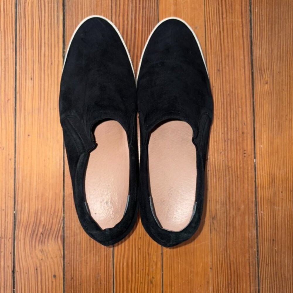 Caslon Black Suede Wedge Slipons/Sneakers - Picture 13 of 14